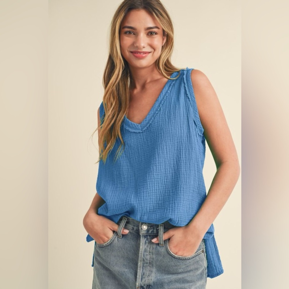 Aemi + Co V-Neck Wide Strap Tank